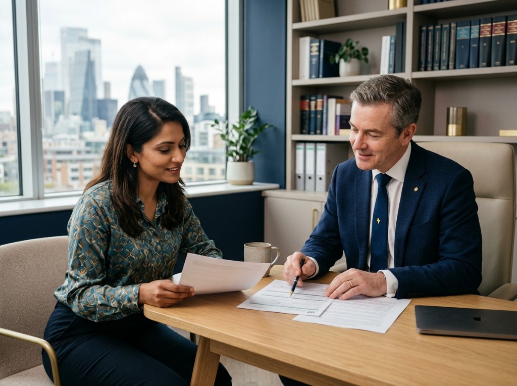 Benchmark Immigration Legal advisors reviewing a case together